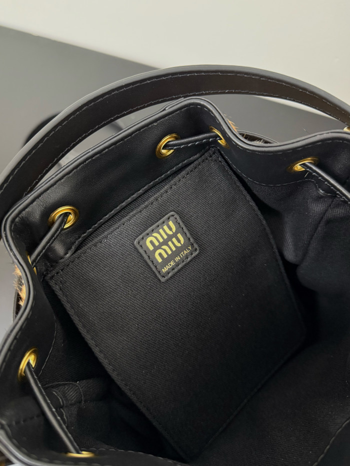 NIGO MiuMiu Honey Printed Leather Backpack #nigo334714
