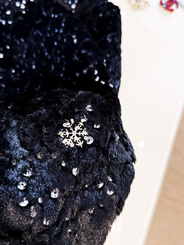 NIGO Chanel Jacket Mixed Fibers Sequins Black #nigo334700