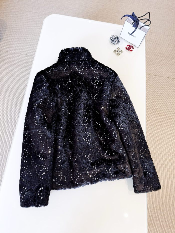 NIGO Chanel Jacket Mixed Fibers Sequins Black #nigo334700