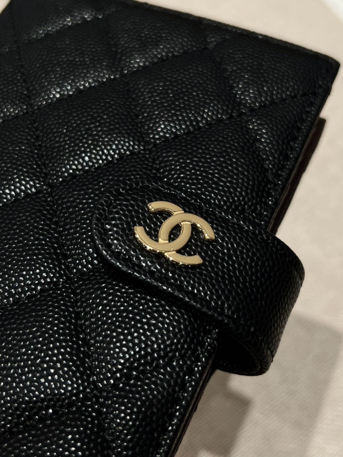 NIGO Chanel Caviar Quilted Passport Holder Black #nigo334731