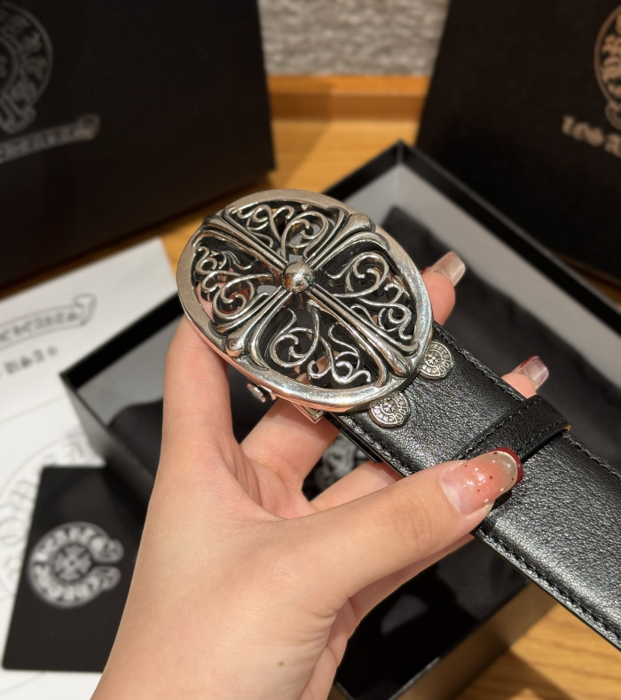NIGO Chrome Herats Church Rivet Cowhide Belt #nigo334670