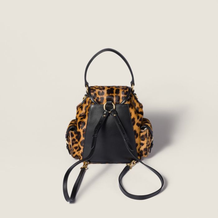 NIGO MiuMiu Honey Printed Leather Backpack #nigo334714