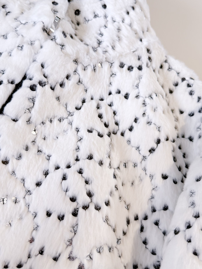 NIGO Chanel Jacket Mixed Fibers Sequins White Black #nigo334701