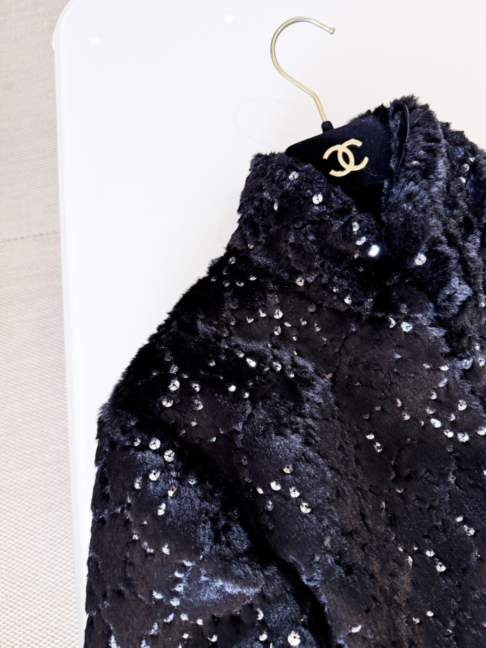 NIGO Chanel Jacket Mixed Fibers Sequins Black #nigo334700