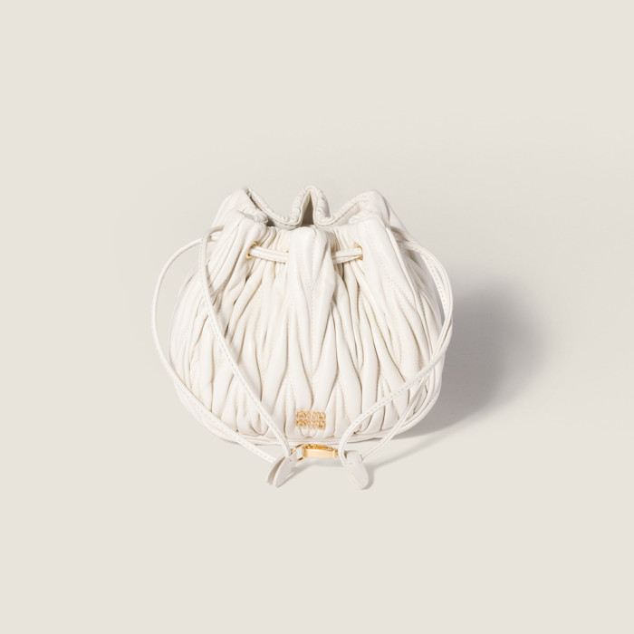 NIGO MiuMiu Black Matelassé Nappa Leather Pouch #nigo334669