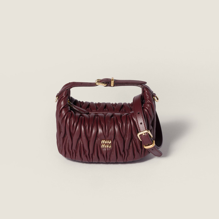 NIGO MiuMiu Matelassé Nappa Soft Leather Makeup Bag Black #nigo334668