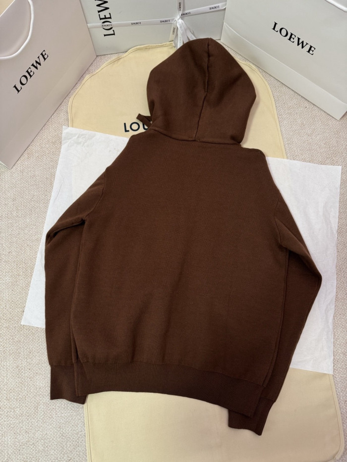 NIGO Loewe Zip-up hoodie in wool Brown #nigo334661