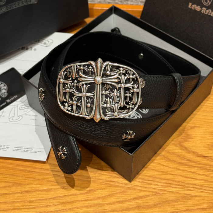 NIGO Chrome Herats Church Rivet Cowhide Belt #nigo334671