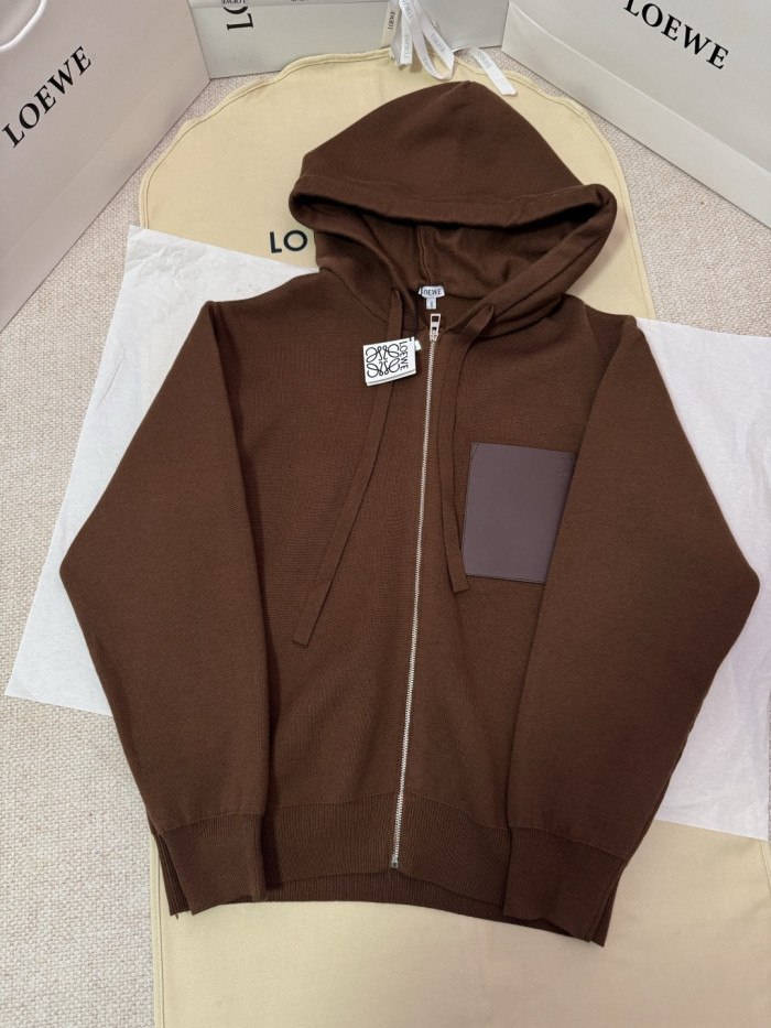 NIGO Loewe Zip-up hoodie in wool Brown #nigo334661