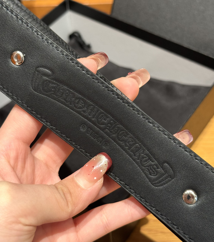 NIGO Chrome Herats Church Rivet Cowhide Belt #nigo334671