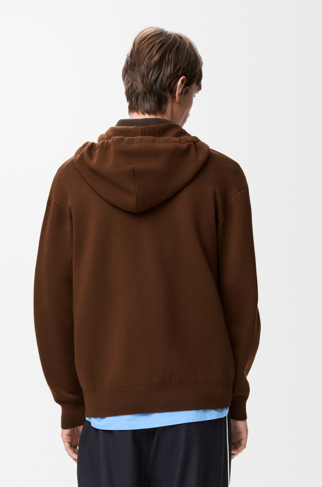 NIGO Loewe Zip-up hoodie in wool Brown #nigo334661
