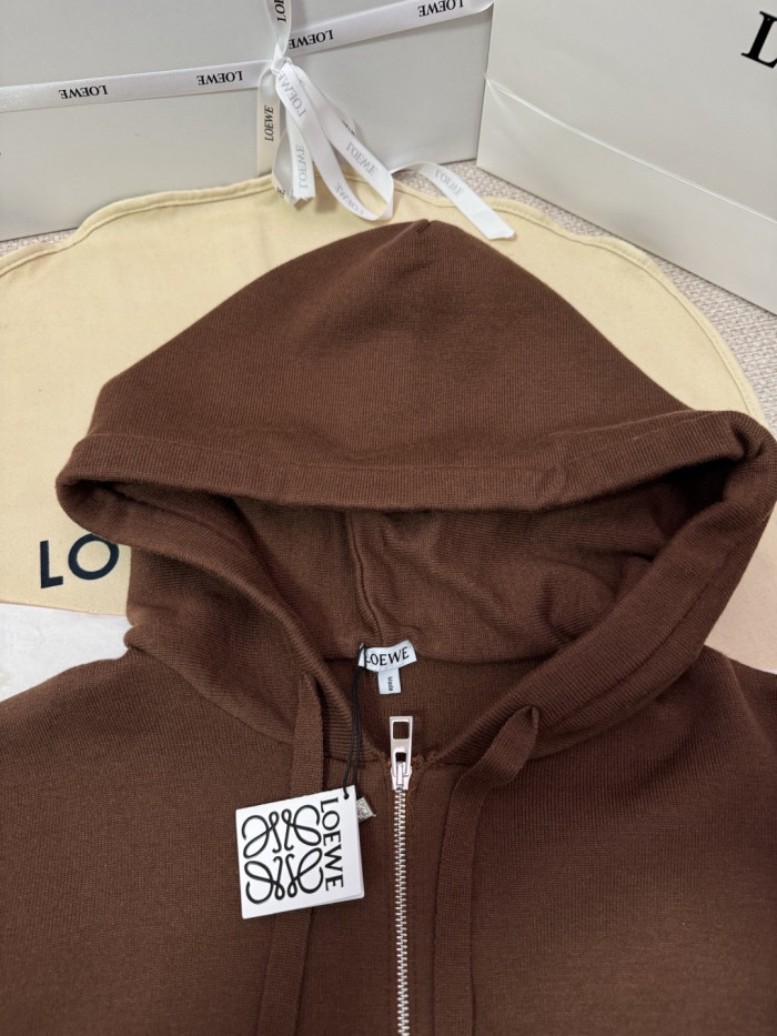 NIGO Loewe Zip-up hoodie in wool Brown #nigo334661