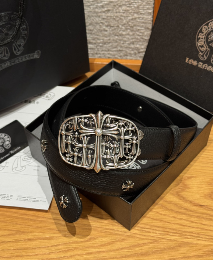 NIGO Chrome Herats Church Rivet Cowhide Belt #nigo334671