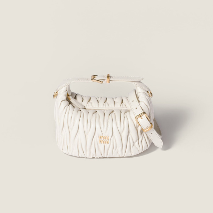 NIGO MiuMiu Matelassé Nappa Soft Leather Makeup Bag Black #nigo334668