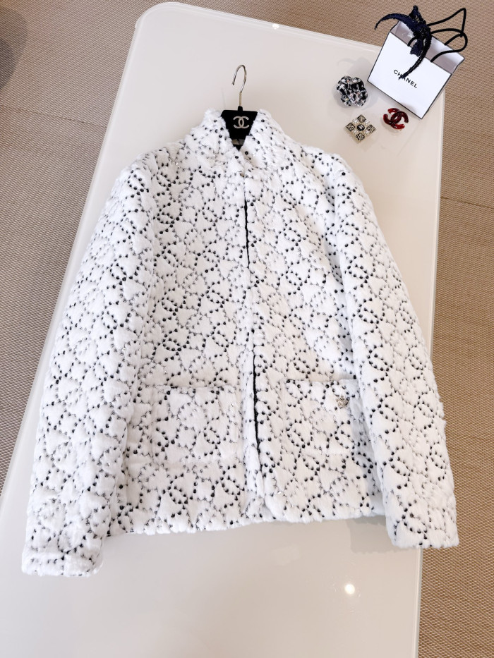 NIGO Chanel Jacket Mixed Fibers Sequins White Black #nigo334701