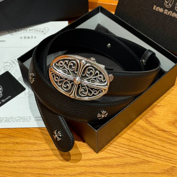 NIGO Chrome Herats Church Rivet Cowhide Belt #nigo334670