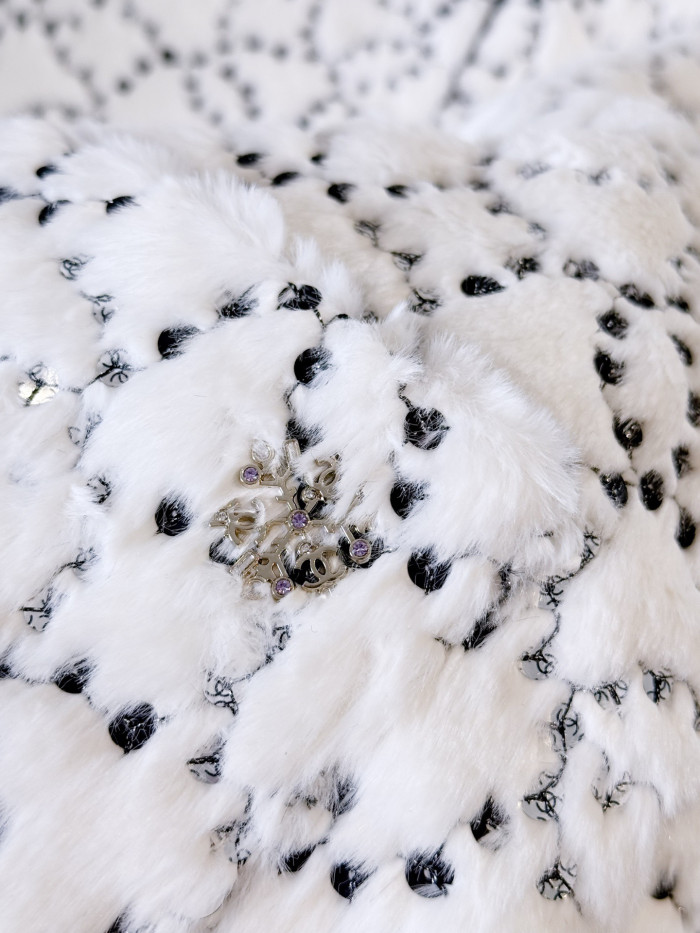 NIGO Chanel Jacket Mixed Fibers Sequins White Black #nigo334701