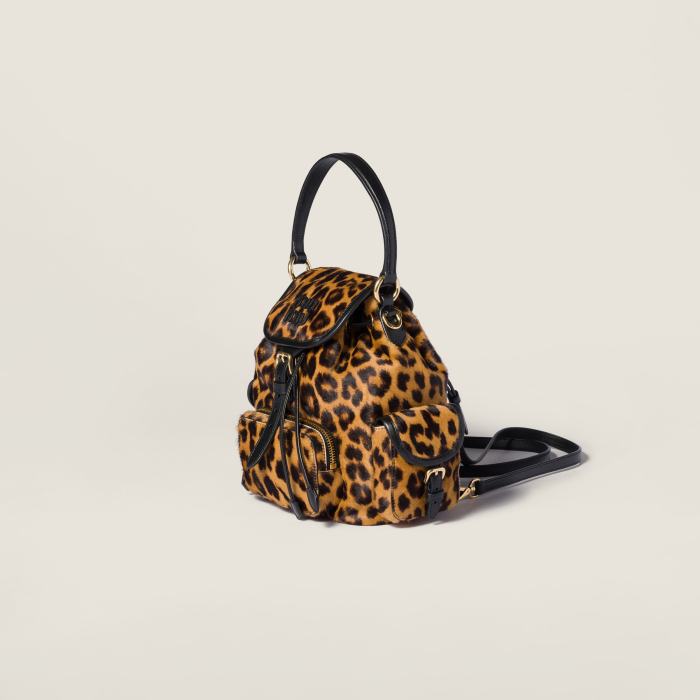 NIGO MiuMiu Honey Printed Leather Backpack #nigo334714