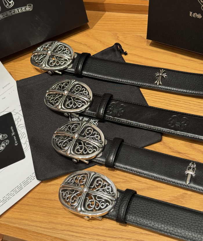 NIGO Chrome Herats Church Rivet Cowhide Belt #nigo334670