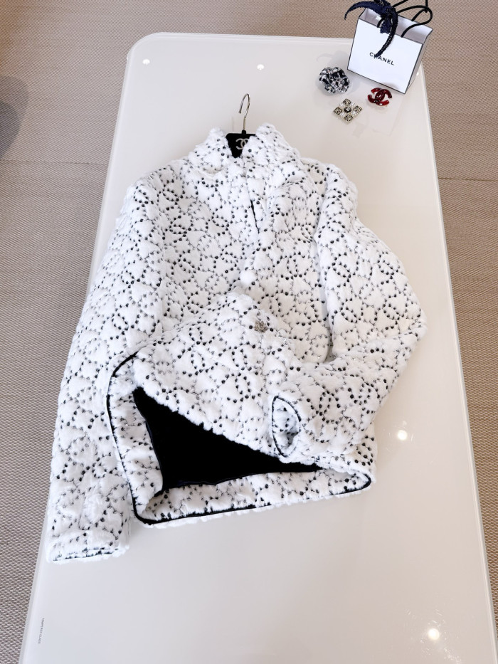 NIGO Chanel Jacket Mixed Fibers Sequins White Black #nigo334701