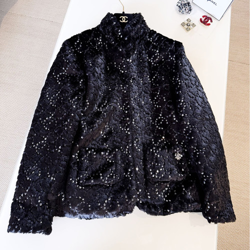 NIGO Chanel Jacket Mixed Fibers Sequins Black #nigo334700