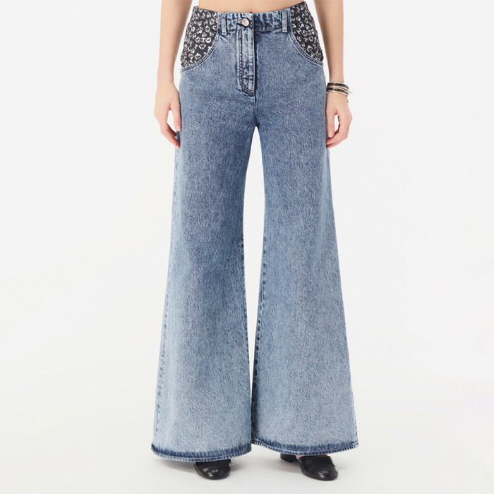 NIGO Chanel Blouson Jeans Printed Washed Denim Blue #nigo334789