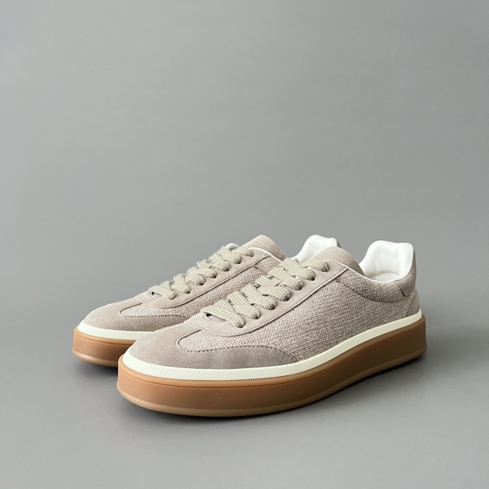 NIGO Loro Piana Men's Tennis Walk Dexun Sports Shoes Suede Round Toe Lace-Up Solid Color Four-Season Casual Shoes Low-Top Sneakers Ngvp #nigo315199