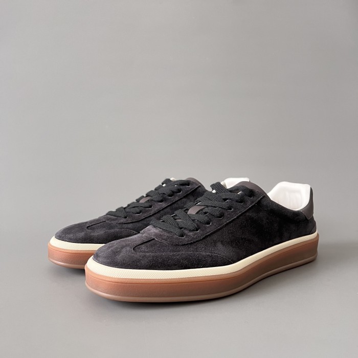NIGO Loro Piana Men's Tennis Walk Dexun Sports Shoes Suede Round Toe Lace-Up Solid Color Four-Season Casual Shoes Low-Top Sneakers Ngvp #nigo315199