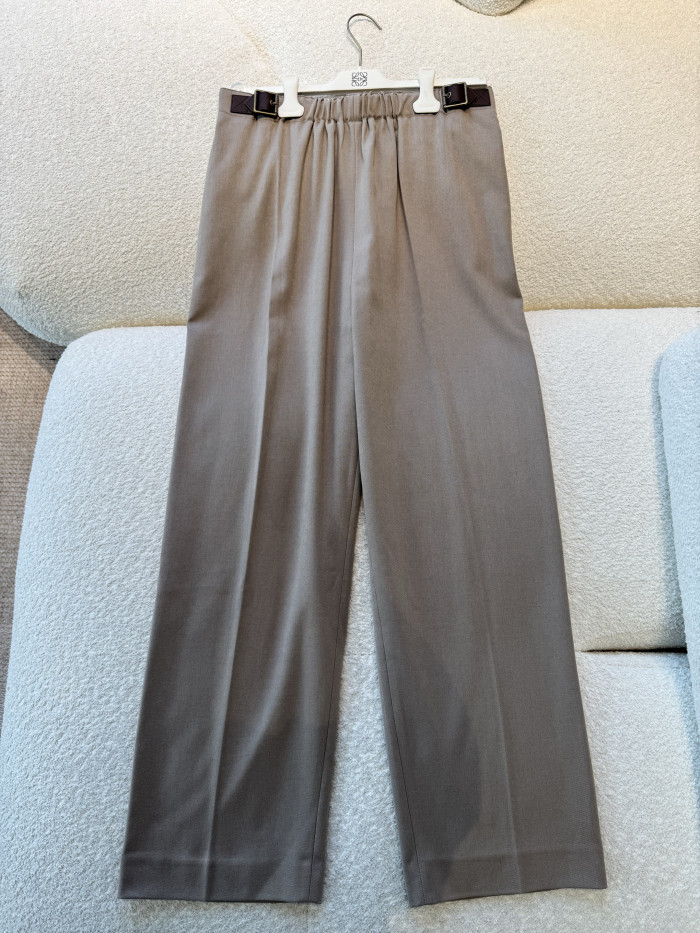 NIGO Loewe Belted Trousers in Wool Brown #nigo334790