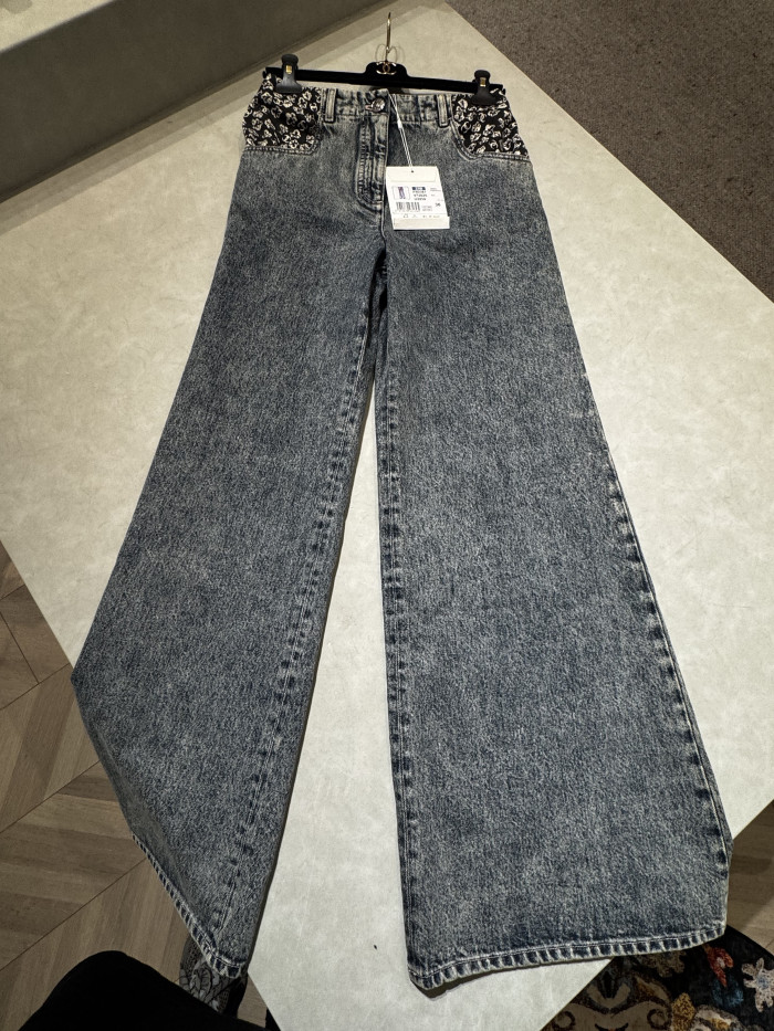 NIGO Chanel Blouson Jeans Printed Washed Denim Blue #nigo334789
