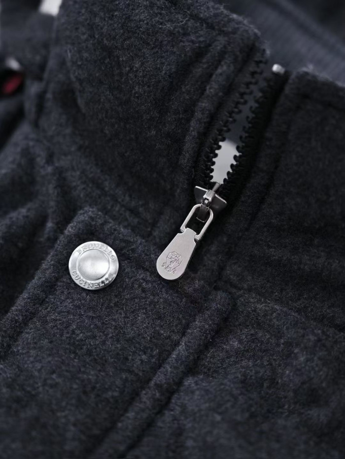 NIGO Brunello Cucinelli Men's Wool Down Jacket Gray #nigo334783