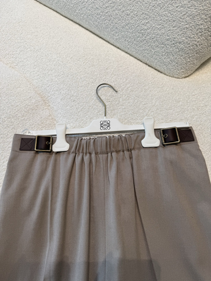 NIGO Loewe Belted Trousers in Wool Brown #nigo334790