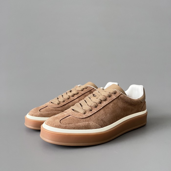 NIGO Loro Piana Men's Tennis Walk Dexun Sports Shoes Suede Round Toe Lace-Up Solid Color Four-Season Casual Shoes Low-Top Sneakers Ngvp #nigo315199