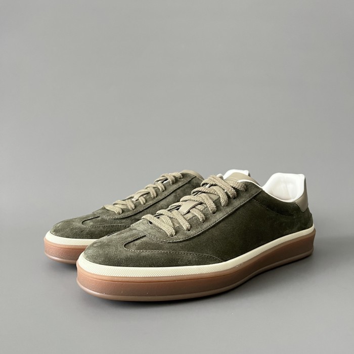 NIGO Loro Piana Men's Tennis Walk Dexun Sports Shoes Suede Round Toe Lace-Up Solid Color Four-Season Casual Shoes Low-Top Sneakers Ngvp #nigo315199