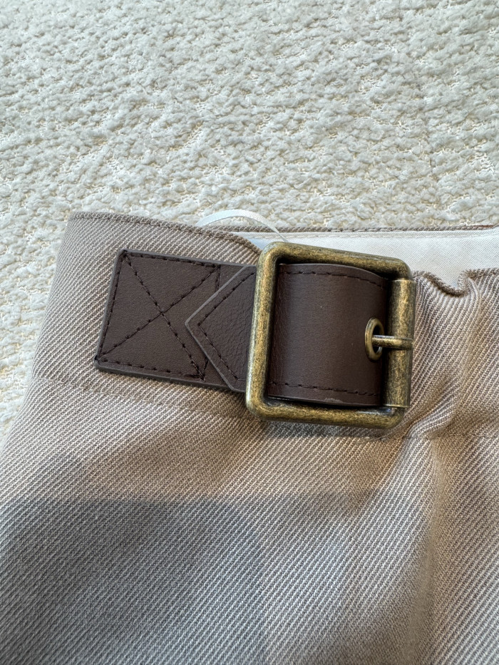 NIGO Loewe Belted Trousers in Wool Brown #nigo334790