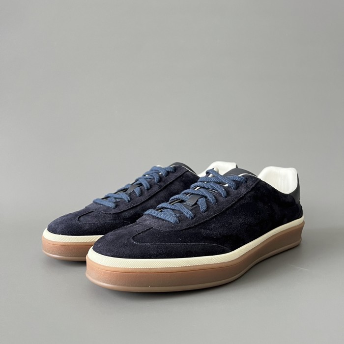 NIGO Loro Piana Men's Tennis Walk Dexun Sports Shoes Suede Round Toe Lace-Up Solid Color Four-Season Casual Shoes Low-Top Sneakers Ngvp #nigo315199