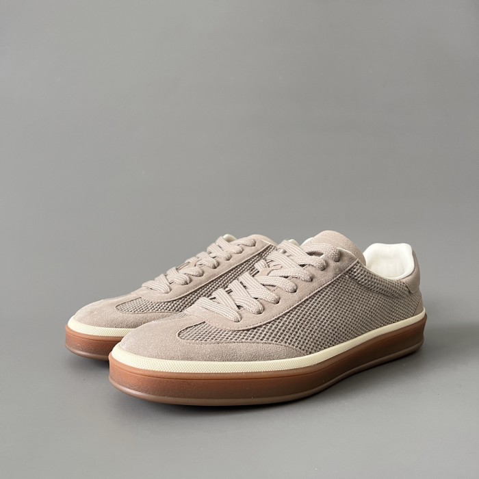 NIGO Loro Piana Men's Tennis Walk Dexun Sports Shoes Suede Round Toe Lace-Up Solid Color Four-Season Casual Shoes Low-Top Sneakers Ngvp #nigo315199
