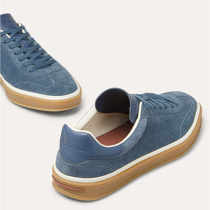 NIGO Loro Piana Men's Tennis Walk Dexun Sports Shoes Suede Round Toe Lace-Up Solid Color Four-Season Casual Shoes Low-Top Sneakers Ngvp #nigo315199