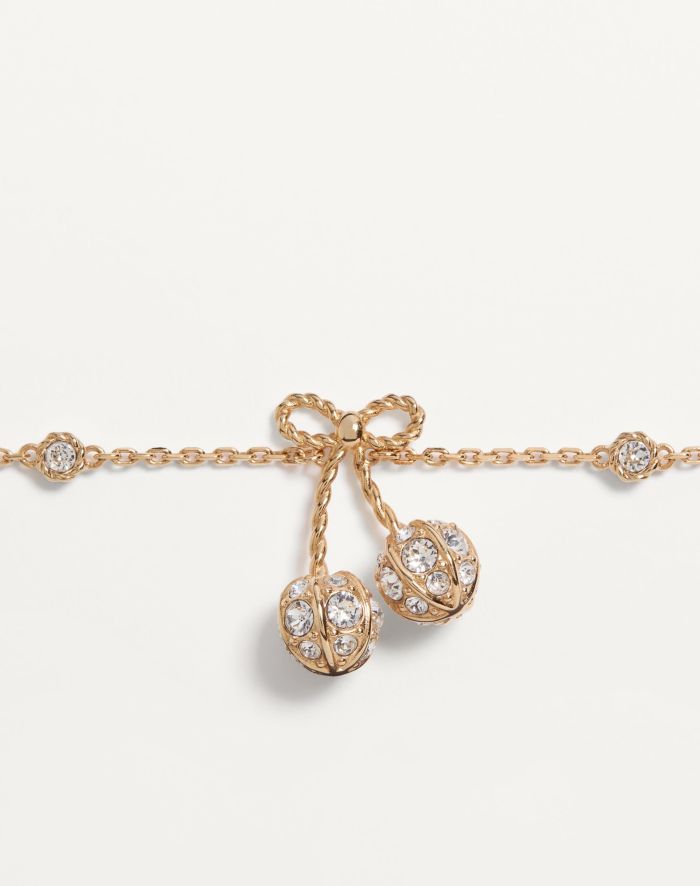 NIGO Valentino Cherryfic Bracelet Earrings Necklace In Metal And Swarovski Woman #nigo334787
