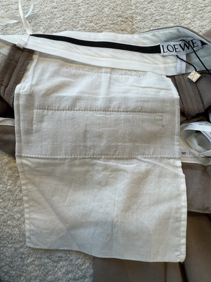 NIGO Loewe Belted Trousers in Wool Brown #nigo334790