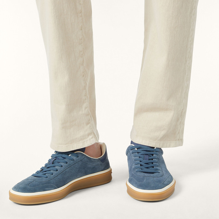 NIGO Loro Piana Men's Tennis Walk Dexun Sports Shoes Suede Round Toe Lace-Up Solid Color Four-Season Casual Shoes Low-Top Sneakers Ngvp #nigo315199