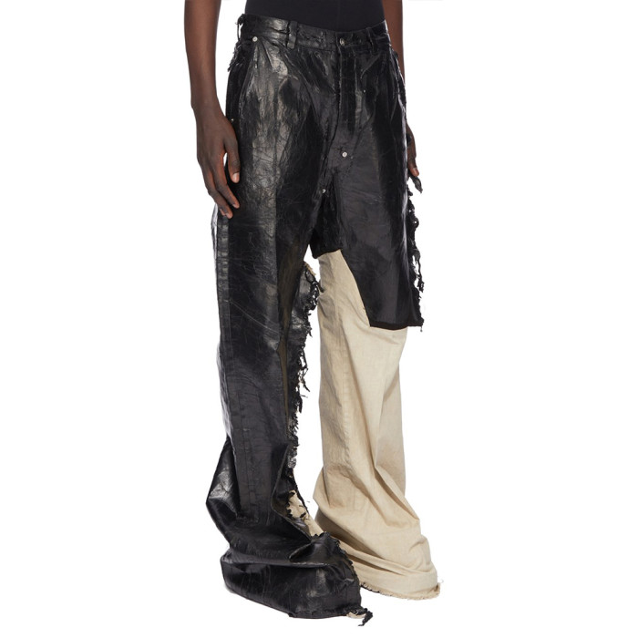 NIGO Rick Owens Waxed Colorblock Wide-leg Pants #nigo334947