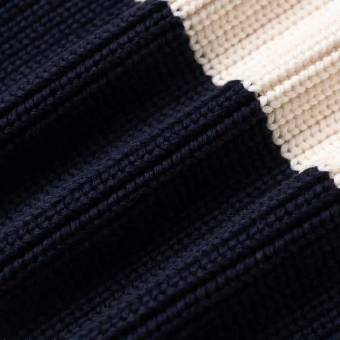 NIGO Celine Men's Colorblock Striped Logo Letter Knitted Loose Long-sleeved Sweater #nigo334964
