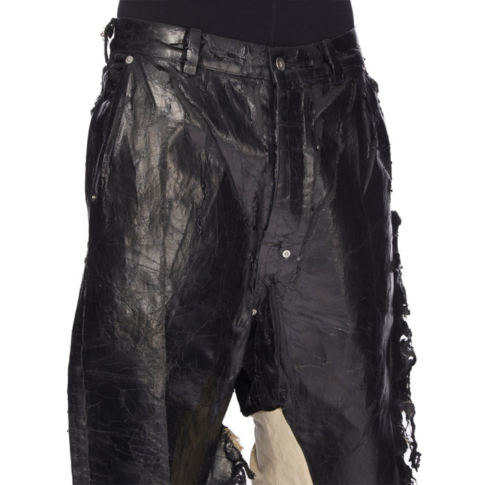 NIGO Rick Owens Waxed Colorblock Wide-leg Pants #nigo334947