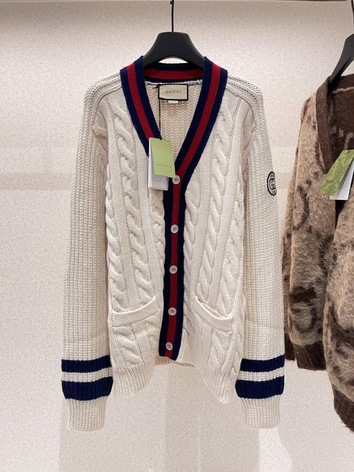 NIGO Gucci Men's and Women's Striped Cardigans #nigo335003