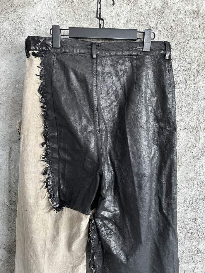NIGO Rick Owens Waxed Colorblock Wide-leg Pants #nigo334947