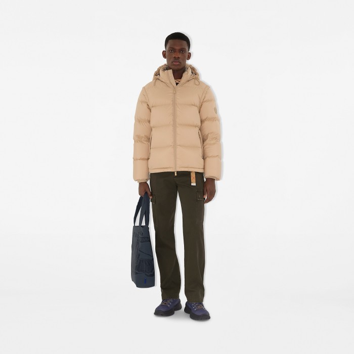 NIGO Burberry Detachable Sleeve Puffer Jacket in Flax Men's Nylon #nigo335005
