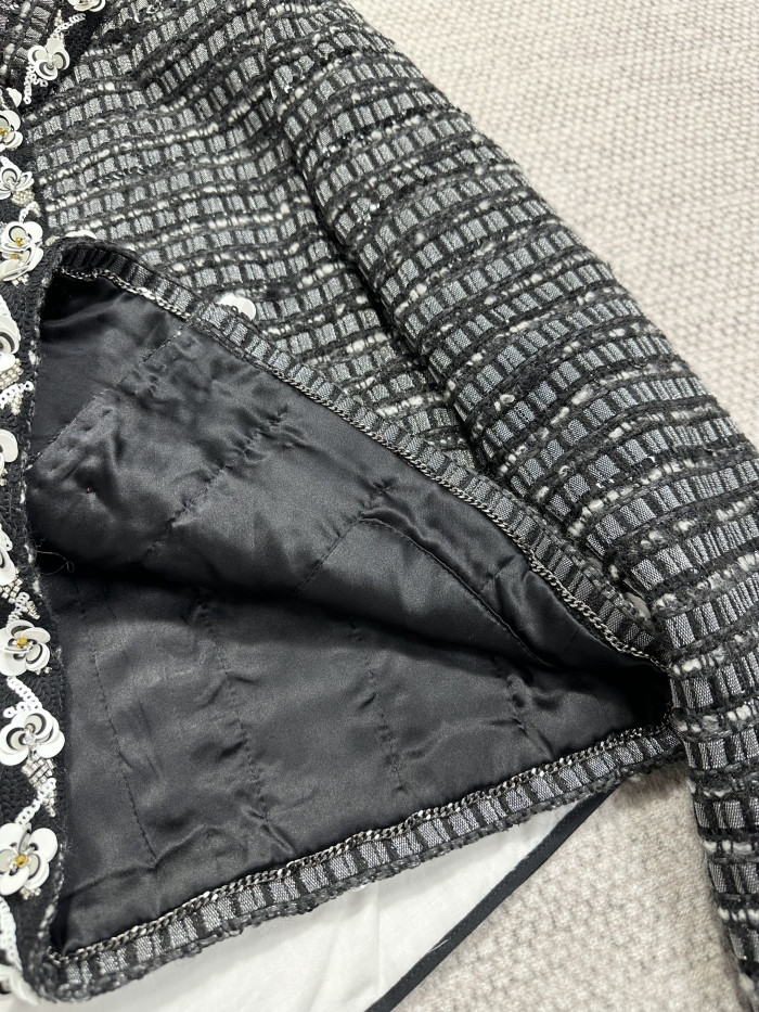 NIGO Chanel Women's Soft Tweed Sequined Flower Jacket #nigo334955