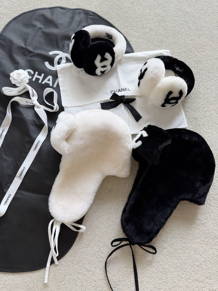 NIGO Chanel Chapka Shearling Lambskin Ecru Black #nigo335052