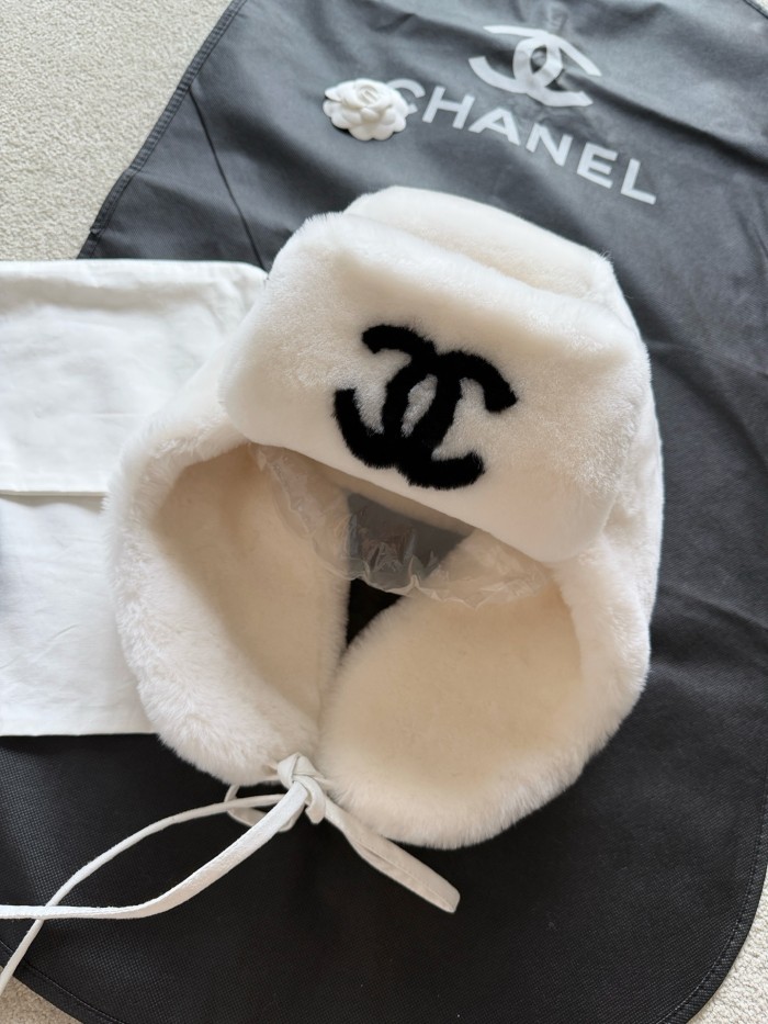 NIGO Chanel Chapka Shearling Lambskin Ecru Black #nigo335052